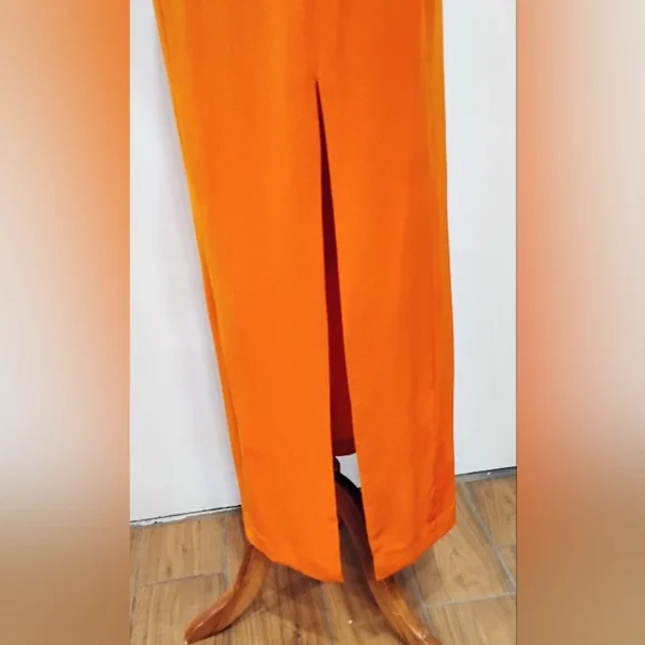 Vintage Orange Maxi Dress - Picture 7 of 15